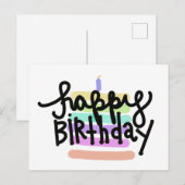 誕生日おめでとうのポストカード ポストカード (正面/裏面)