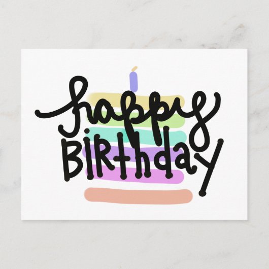 誕生日おめでとうのポストカード ポストカード (正面)