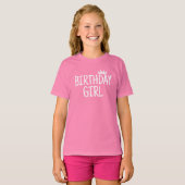誕生日おめでとうの女の子 Tシャツ (正面フル)
