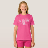 誕生日おめでとうの女の子 Tシャツ (正面フル)