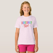 誕生日おめでとうの女の子 Tシャツ (正面フル)