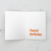 誕生日おめでとうの美しい内部のプリントの文字の原稿 カード (内部)