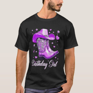 誕生日おめでとうカウガール バースデーパーティー 私の誕生日です Tシャツ