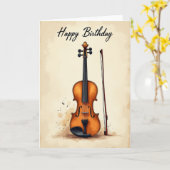 誕生日おめでとうカード カード (黄色い花)