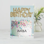 誕生日おめでとうカード 招待状 (スタンド正面)