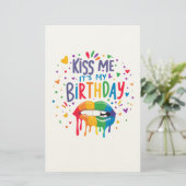 誕生日おめでとうキスして 便箋 (スタンド正面)