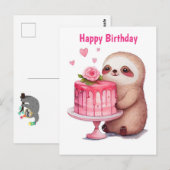 誕生日おめでとうスロー ポストカード (正面/裏面)