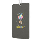 誕生日おめでとうナマケモノTシャツ カーエアーフレッシュナー (左)
