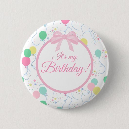 誕生日おめでとうピンバッジ | 誕生日パーティーの記念に 缶バッジ (正面)