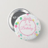誕生日おめでとうピンバッジ | 誕生日パーティーの記念に 缶バッジ (正面&裏面)