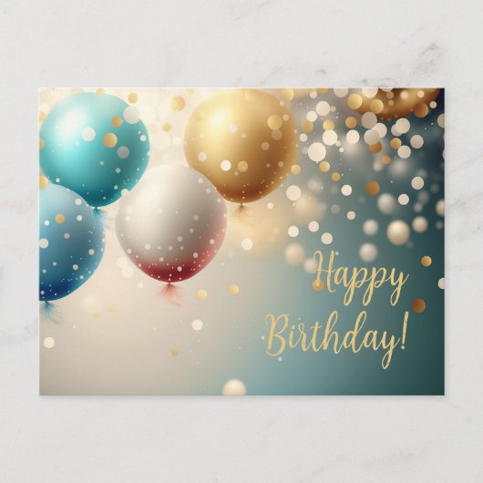 誕生日おめでとうポストカード ポストカード (正面)