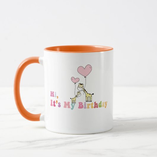 誕生日おめでとうマグカップ - 楽しいお祝いのギフト マグカップ (左)