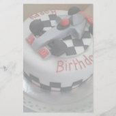 誕生日おめでとうレーシングカー 便箋 (裏面)
