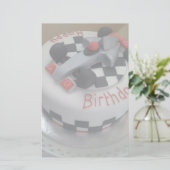 誕生日おめでとうレーシングカー 便箋 (スタンド正面)