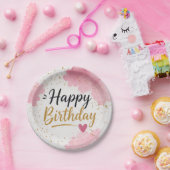 誕生日おめでとう使い捨て紙皿 ペーパープレート (パーティー)