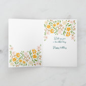 誕生日おめでとう妹かわいい妹フローラ2 カード (内部)