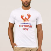 誕生日おめでとう少年！ロブスター親 Tシャツ (正面)