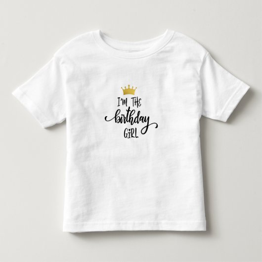 "誕生日おめでとう私" クラウン 👑 トドラーTシャツ (正面)