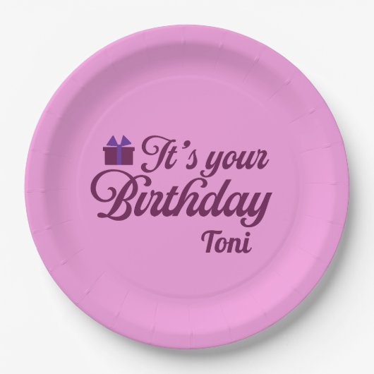誕生日おめでとう紙皿 ペーパープレート (正面)
