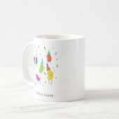 誕生日おめでとう豆のギフト、かわいい誕生日 コーヒーマグカップ (正面左)