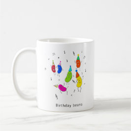 誕生日おめでとう豆のギフト、かわいい誕生日 コーヒーマグカップ