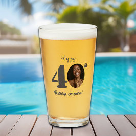 誕生日おめでとう40歳フォトギフト タンブラーグラス
