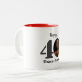 誕生日おめでとう40歳フォトギフト ツートーンマグカップ (正面左)