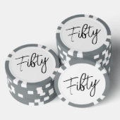 誕生日おめでとう50歳 ポーカーチップ (積み重ね)