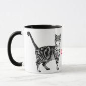 誕生日おめでとう かっこいいトラ猫 マグカップ (左)