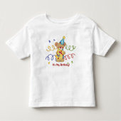 誕生日おめでとう かわいいクマちゃん 5歳 幼児Tシャツ トドラーTシャツ (正面)