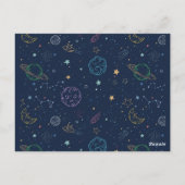 誕生日おめでとう！まるまる1ヶ月パーティ招待状 ポストカード (裏面)