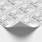 誕生日おめでとう;アールデコスタイル;名前をカスタムする ラッピングペーパー (角)