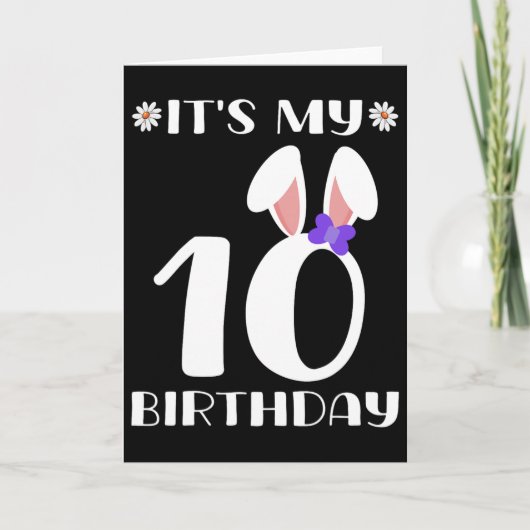 誕生日おめでとう！イースターだよ！10歳になりました カード (正面)