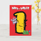 誕生日おめでとう カード (黄色い花)