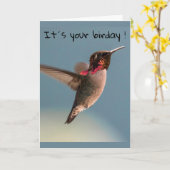 誕生日おめでとう！ カード (黄色い花)