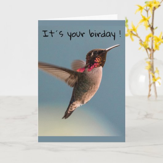 誕生日おめでとう！ カード (黄色い花)