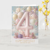 誕生日おめでとう カード (黄色い花)