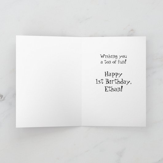 誕生日おめでとう カード (内部)