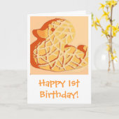 誕生日おめでとう カード (黄色い花)