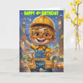 誕生日おめでとう カード (黄色い花)