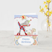 誕生日おめでとう カード (黄色い花)