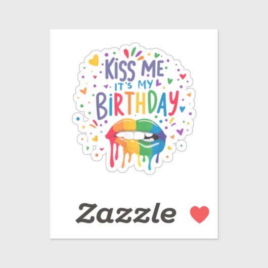 誕生日おめでとう キスして シール (シート)