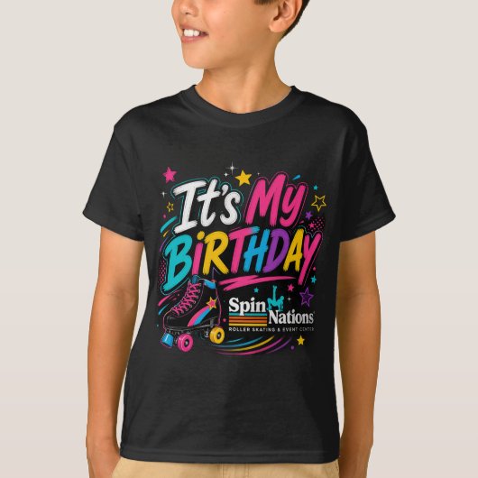 誕生日おめでとう | キッズTシャツ | SpinNations Tシャツ (正面)