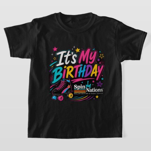 誕生日おめでとう | キッズTシャツ | SpinNations Tシャツ (レイダウン)