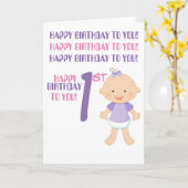 「誕生日おめでとう!」 グリーティングカード (黄色い花)