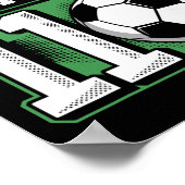 誕生日おめでとう!サッカー少年 11歳の誕生日 ポスター (角)