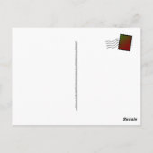  誕生日おめでとう トップハット 手袋 名前 | ポストカード (裏面)