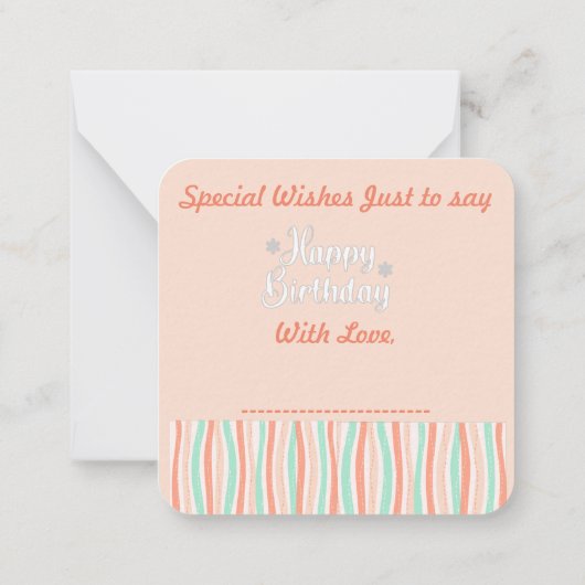 誕生日おめでとう! ノートカード (裏面)