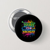 誕生日おめでとう バカ笑い 誕生日 男の子 ティーン ゲーマー 缶バッジ (正面&裏面)