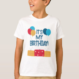 誕生日おめでとう バルーンとギフト Tシャツ